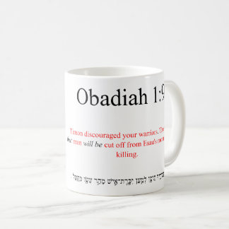 Open Source Translation Obadiah 1:9 Mug Koffiemok