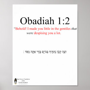 Open Source Translation Obadja 1:2 Poster
