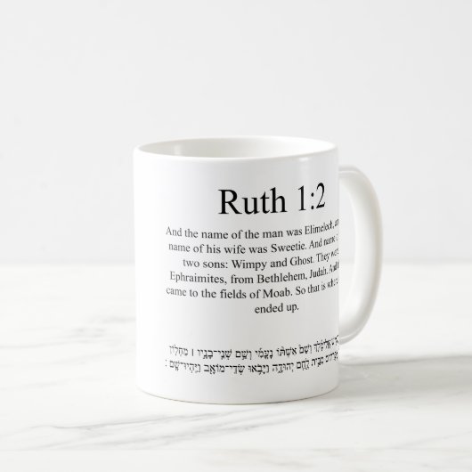 Open source vertaling Ruth 1:2 Koffiemok (Voorkant rechts)