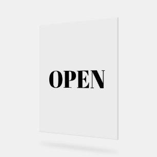 Open Teken Typografie Minimalist Zwart Eenvoudig K Acryl Bord