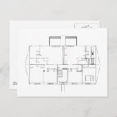 Open Tekening Floorplan: Briefkaart (Voorkant / Achterkant)