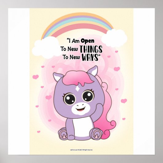 Open to new things wall art poster (Voorkant)