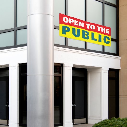 Open To The Public Event Spandoek (Buitenkant Gebouw)