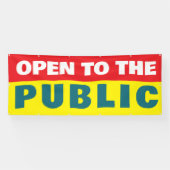 Open To The Public Event Spandoek (Horizontaal)