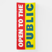 Open To The Public Event Spandoek (Verticaal)