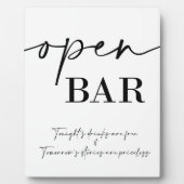Open trouwbord Tabletop Plaque met Easel Fotoplaat (Voorkant)