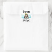 open uw geest vierkante sticker (Tas)