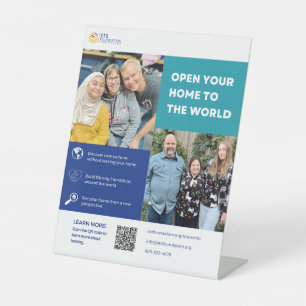 Open uw Teken van de Stichting van het Huis STS Reclamebord Met Voetstuk