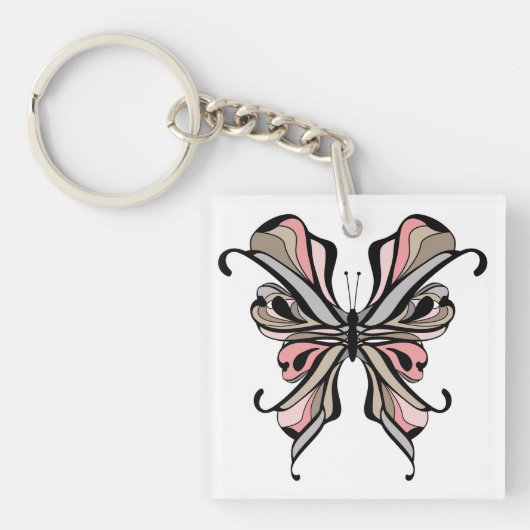 Open vlinder sleutelhanger (Voorkant)