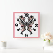 Open vlinder vierkante klok (Huis)