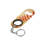 Open voor de flacon met honkbal met Sleutelhanger Mini Flessenopener (Achterkant Gekanteld)