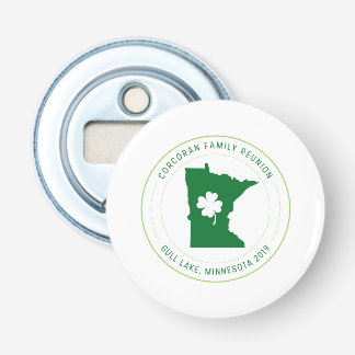 Open voor fles met magneetrugleuning button flesopener