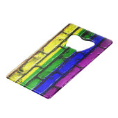 Open voor flessengte voor regenboogstralen kredietkaart flessenopener (Achterkant Gekanteld)