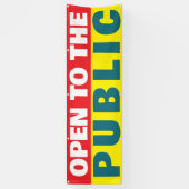 Open voor het publiek Evenement Spandoek (Verticaal)