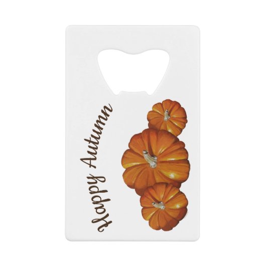 Open voor pompoen kredietkaart flessenopener (Voorkant)