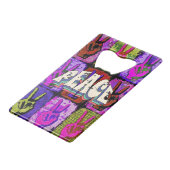 Open voor vredesflesje kredietkaart flessenopener (Achterkant Gekanteld)