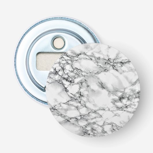 Open voor witte marmer Stone fles Button Flesopener (Voorkant)