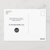 Open voor zakelijk gebruik Uw Logo Dank u Briefkaart (Achterkant)