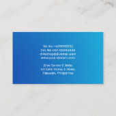 Open Water Diving Instructor Blue Ocean Gradient Visitekaartje (Achterkant)