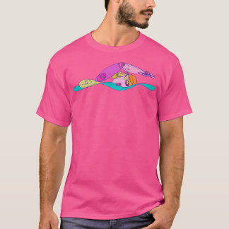 Open waterdraai aan t-shirt