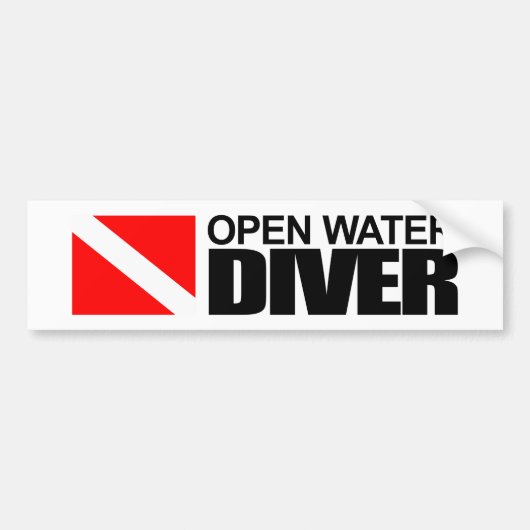 Open-waterduiker Bumpersticker (Voorkant)