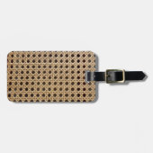 Open Weave Rattan Cane Bagagelabel (Voorkant horizontaal)