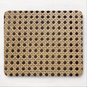 Open Weave Rattan Cane Mouse Mat Muismat