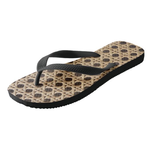 Open Weave Rattan Cane Teenslippers (Schuin)