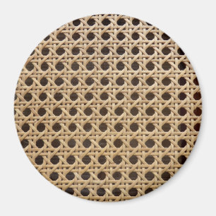 Open Weave Rotan Cane Grote ronde magneet