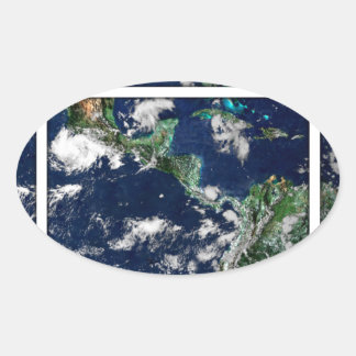 Open wereld ovale sticker