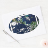 Open wereld ovale sticker (Envelop)