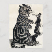 Open Wide van Louis Wain Briefkaart (Voorkant)