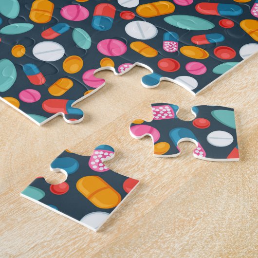 "Open wijd!" pil print puzzel Legpuzzel (Zijkant)