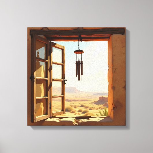 Open Window in the Desert  Canvas Afdruk (Voorkant)