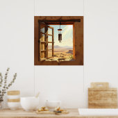 Open Window in the Desert  Poster (Keuken)