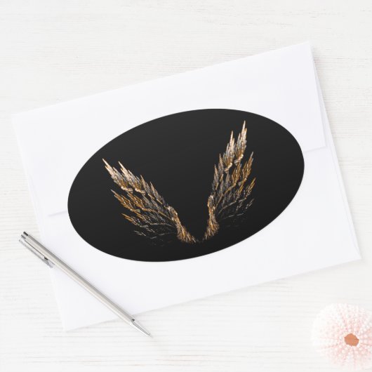 Open Wings Ovale Sticker (Envelop)