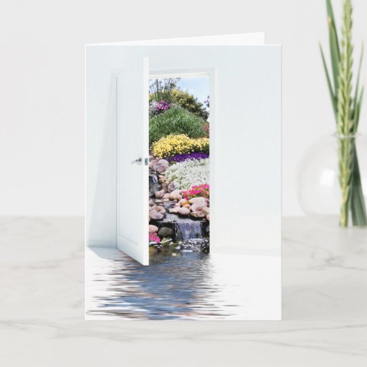 Open Witte Deur met Watervallen Kaart (Voorkant)