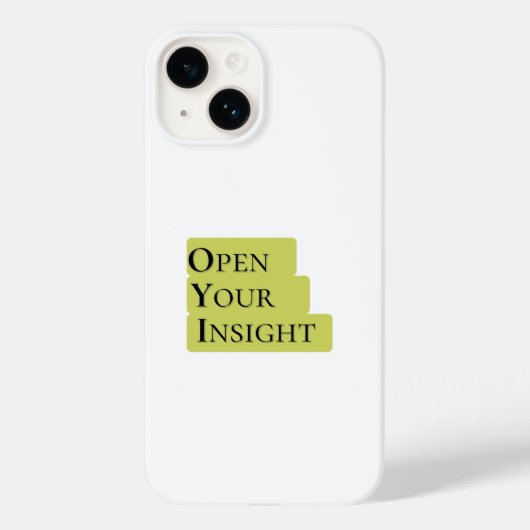 Open Your Insight | Inspirerende Minimalistische T Case-Mate iPhone Case (Achterkant)