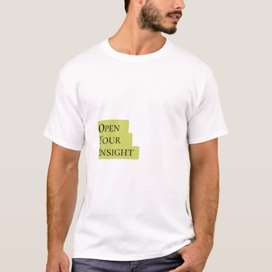 Open Your Insight – Men's Bold Minimalist T-Shirt  (Voorkant)