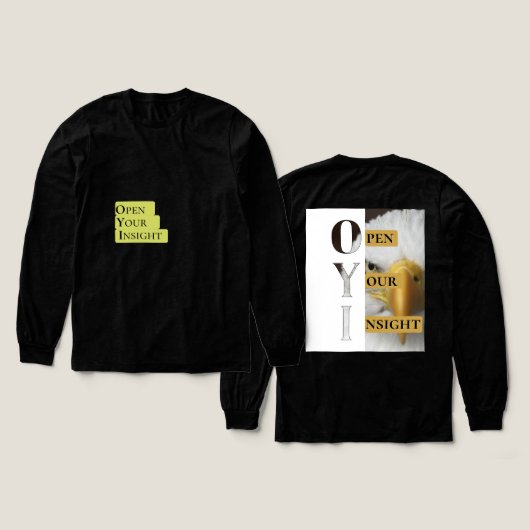 Open Your Insight – Men's Bold Minimalist T-Shirt  (Voorkant /achterkant)