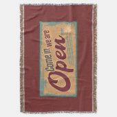 open zakenbord retro café garage red deken (Voorkant Verticaal)