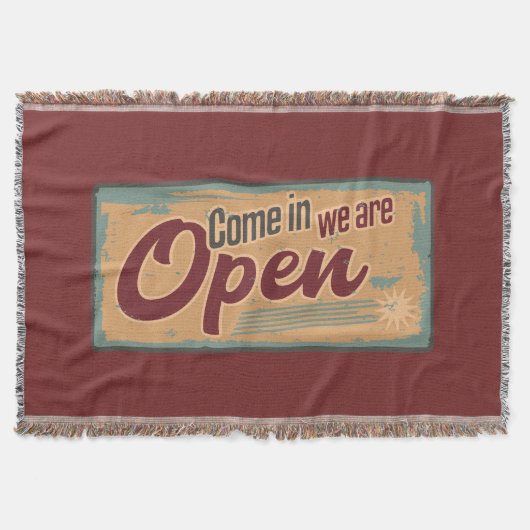 open zakenbord retro café garage red deken (Voorkant)