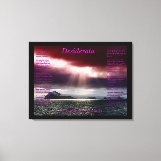 Open Zee Canvas Afdruk (Voorkant)