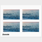 Open zee rechthoekige sticker (Vel)