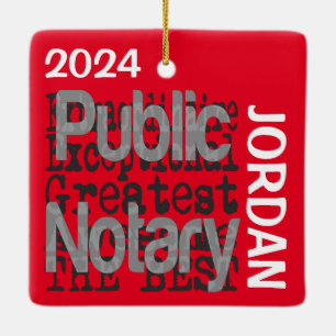Openbaar notaris-extraordinaire douane keramisch ornament