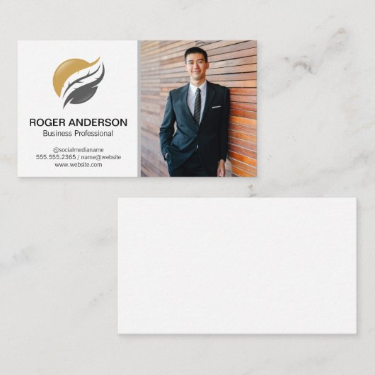 Openbaar notaris | Vleeether Quill | Zakelijk Man Visitekaartje (Voorkant / Achterkant)