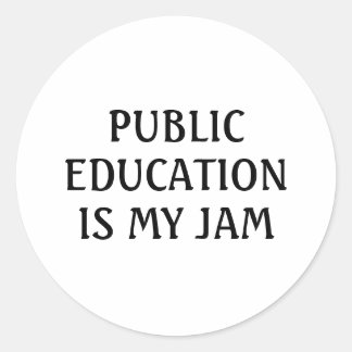 Openbaar onderwijs is mijn jam school leraar grapp ronde sticker