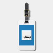 Openbaar vervoer bushalte teken stedelijk vervoer bagagelabel (Voorkant verticaal)