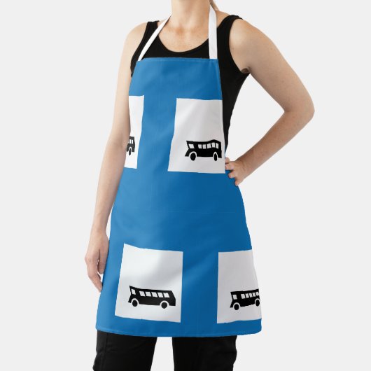 Openbaar vervoer bushalte teken stedelijk vervoer schort (Insitu)