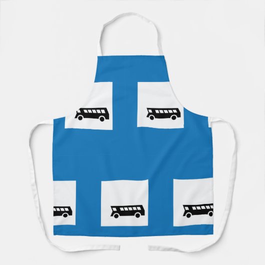 Openbaar vervoer bushalte teken stedelijk vervoer schort (Voorkant)